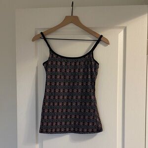 Pact Black and Red Patterned Camisole organic cotton